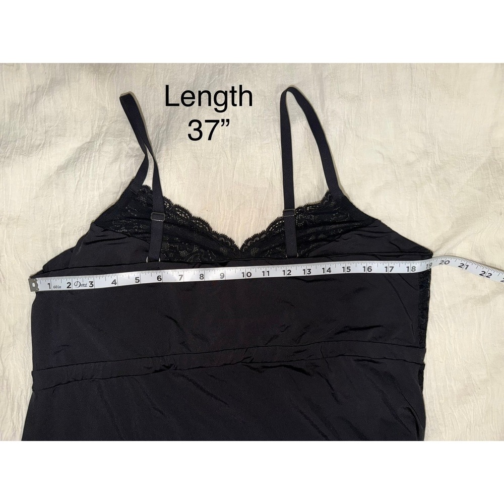 Montelle intimates black triangle v neck slip sleep dress XXL - Picture 7 of 7